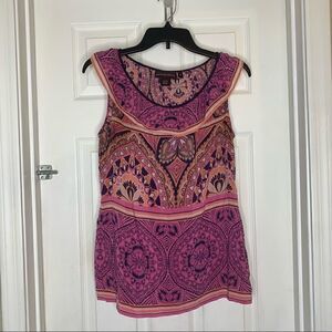 Dana Buchman Sleeveless Top Size Small Multicolored